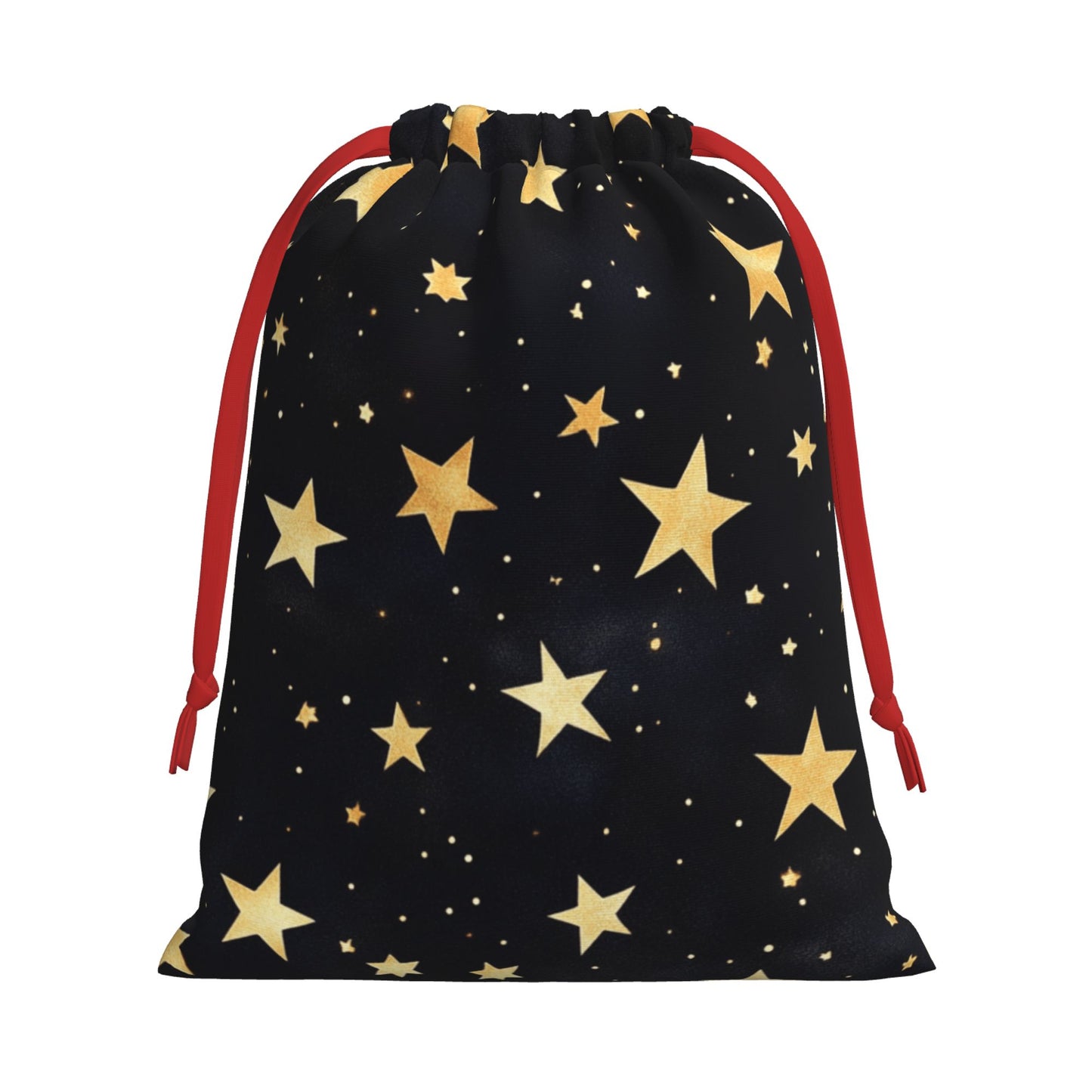 Starry Night Print Ultra-Soft Velvet Drawstring Gift Bag Large-Capacity Storage Pouch (30ร40cm)